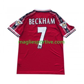 Completo Calcio Manchester United Beckham 7 Retro Divisa Prima 1998-1999
